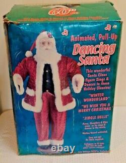 Rare 5' Dancing Animated Motion SANTA CLAUSE Life Size Figure 60'' CHRISTMAS HTF