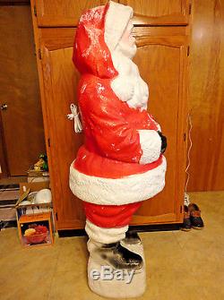 Rare 55 Life Size Santa Claus Christmas Blowmold Light Up Yard Decor Saint Nick