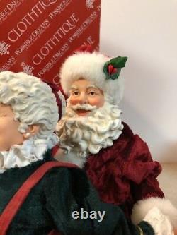 Rare Animated CLOTHTIQUE POSSIBLE DREAMS Jingle Bell Rock Dance SANTA -Mrs CLAUS