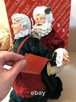 Rare Animated CLOTHTIQUE POSSIBLE DREAMS Jingle Bell Rock Dance SANTA -Mrs CLAUS