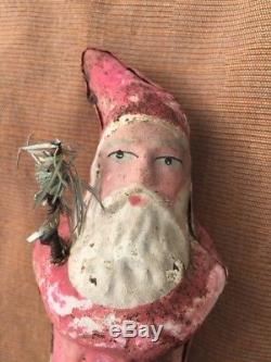 Rare Antique German 6 Belsnickle Santa Claus Candy Container Tree Vintage 1890s