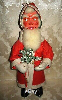 Rare Antique Paper Mache Santa Claus