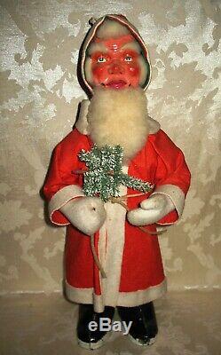 Rare Antique Paper Mache Santa Claus