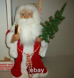 Rare Father Christmas Animated Santa Figure With Holiday Tree Tested Works