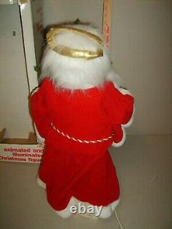 Rare Father Christmas Animated Santa Figure With Holiday Tree Tested Works