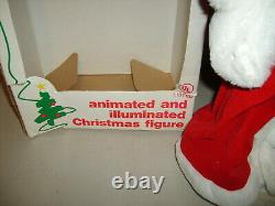 Rare Father Christmas Animated Santa Figure With Holiday Tree Tested Works