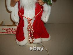 Rare Father Christmas Animated Santa Figure With Holiday Tree Tested Works