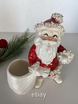 Rare Find EUC Napco Spaghetti Santa Planter 1950s Japan Figure Table Top Decor