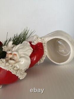 Rare Find EUC Napco Spaghetti Santa Planter 1950s Japan Figure Table Top Decor