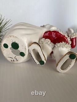 Rare Find EUC Napco Spaghetti Santa Planter 1950s Japan Figure Table Top Decor