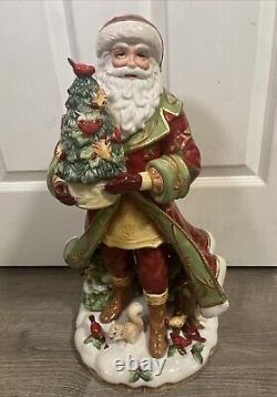 Rare Fitz & Floyd Christmas Series Pottery Christmas Santa Claus Tree decorate