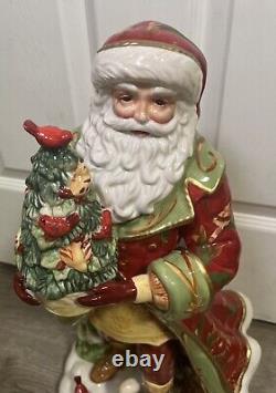 Rare Fitz & Floyd Christmas Series Pottery Christmas Santa Claus Tree decorate