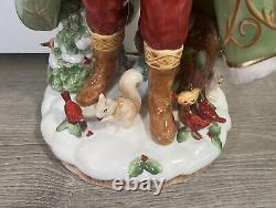 Rare Fitz & Floyd Christmas Series Pottery Christmas Santa Claus Tree decorate