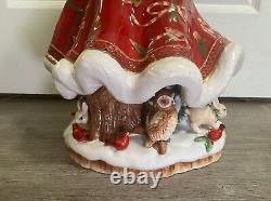 Rare Fitz & Floyd Christmas Series Pottery Christmas Santa Claus Tree decorate