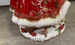 Rare Fitz & Floyd Christmas Series Pottery Christmas Santa Claus Tree decorate