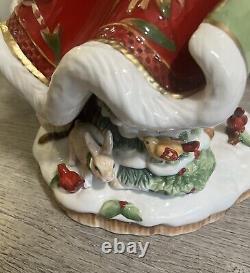 Rare Fitz & Floyd Christmas Series Pottery Christmas Santa Claus Tree decorate