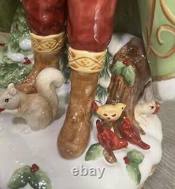 Rare Fitz & Floyd Christmas Series Pottery Christmas Santa Claus Tree decorate