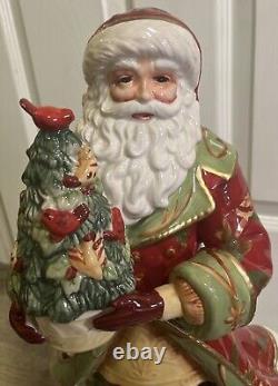 Rare Fitz & Floyd Christmas Series Pottery Christmas Santa Claus Tree decorate