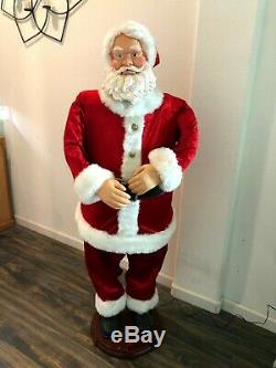 Rare GEMMY Life Size 5ft Christmas Animated Singing Dancing Santa Claus withMic