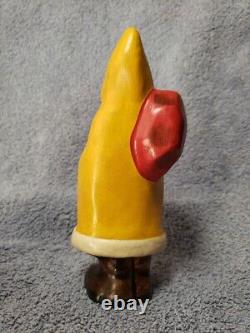 Rare/ Limited, Vaillancourt FolkArt Yellow Santa withGaoler's Lantern, 2006 #166
