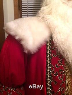 Rare Member's Mark Life Size Giant Collectors Velvet Santa Claus & Animated Elf