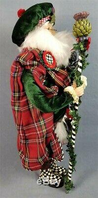 Rare NEW MacKenzie Childs Retired Highland Santa Claus +Scottie Dog ORIGINAL NIB