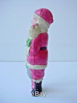 Rare Old or Antique Santa Claus with Children Celluloid Figure Marked Japan