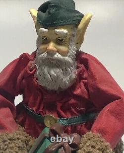 Rare Santa Claus Christmas Figure Elf Clay Or Composite
