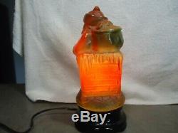 Rare Tiffin Santa Claus Chimney lamp vtg 1920's Antique Light