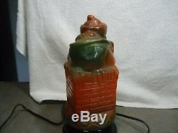 Rare Tiffin Santa Claus Chimney lamp vtg 1920's Antique Light