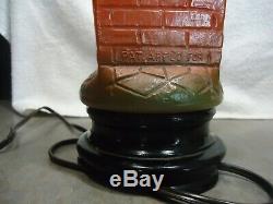 Rare Tiffin Santa Claus Chimney lamp vtg 1920's Antique Light