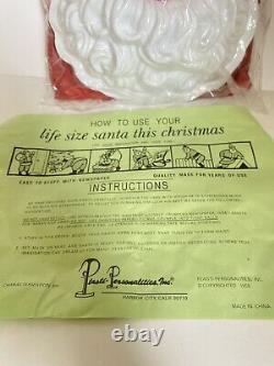 Rare VNT 5ft 1958 Santa Claus Plastic Face Christmas Stuffed Plush Decoration