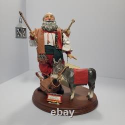Rare VTG Midwest Heritage Santa Collection Santa España Donkey Figures with Box