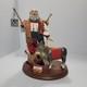 Rare Vtg Midwest Heritage Santa Collection Santa España Donkey Figures With Box