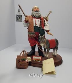 Rare VTG Midwest Heritage Santa Collection Santa España Donkey Figures with Box