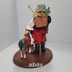Rare VTG Midwest Heritage Santa Collection Santa España Donkey Figures with Box