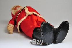 Rare Vintage Christmas 25 Cloth Faced Santa Claus Doll Clothed