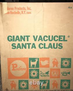 Rare Vintage Poloron Giant Vacucel Santa Claus WithBox -CUTE