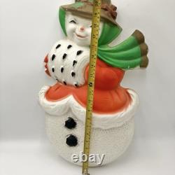 Rare Vtg 60s Styrofoam Frosty Snow Woman Wall Decor Christmas HTF Female 22