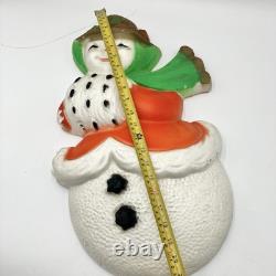 Rare Vtg 60s Styrofoam Frosty Snow Woman Wall Decor Christmas HTF Female 22