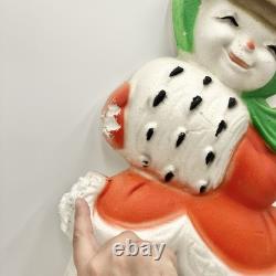 Rare Vtg 60s Styrofoam Frosty Snow Woman Wall Decor Christmas HTF Female 22