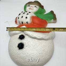 Rare Vtg 60s Styrofoam Frosty Snow Woman Wall Decor Christmas HTF Female 22