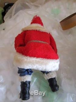 Rare antique Candy Container with Santa Claus on sledge -handmade -Germany