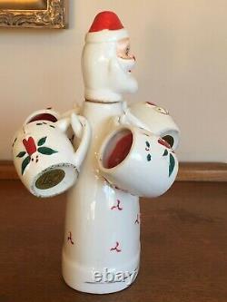 Rare vtg Capri Creations drunk Santa Claus decanter shot glass mugs Xmas Japan