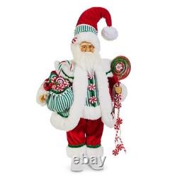Raz Imports Peppermint Candy Santa Claus Christmas Figure 18