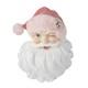 Raz Imports Winking Santa Claus Head Pink Hat Christmas Wall Art Hanging Retro