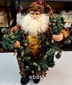 Regal Standing Santa Claus Figure Traditional Christmas Decor Large 28 Tall EUC