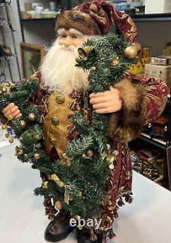 Regal Standing Santa Claus Figure Traditional Christmas Decor Large 28 Tall EUC