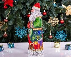 Retro wooden Santa Claus figurine 11, vintage Christmas Home Decoration indoor