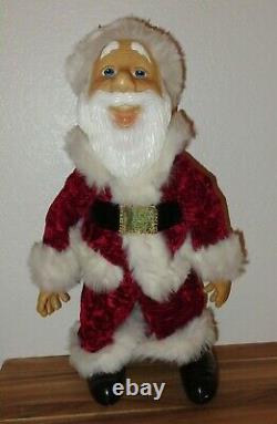 Robert Raikes Collectibles Large Wooden Santa Claus Figure Christmas Doll Signed